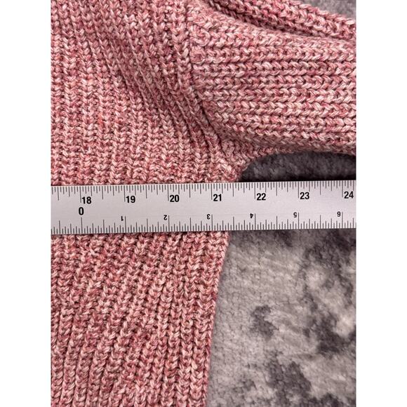 New Faherty Sweater Large Womens Sunwashed Cotton Fisherman Blush Pink - Picture 4 of 9